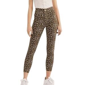 We The Free People Animal Leopard Print Jeans Sz 25 Women's Belle Skinny Stretch